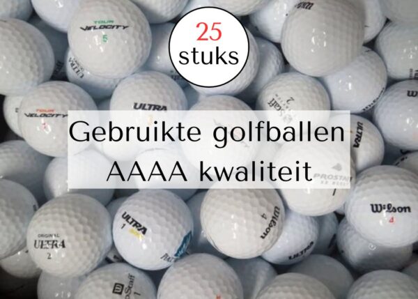 Gebruikte golfballen 25 stuks AAAA